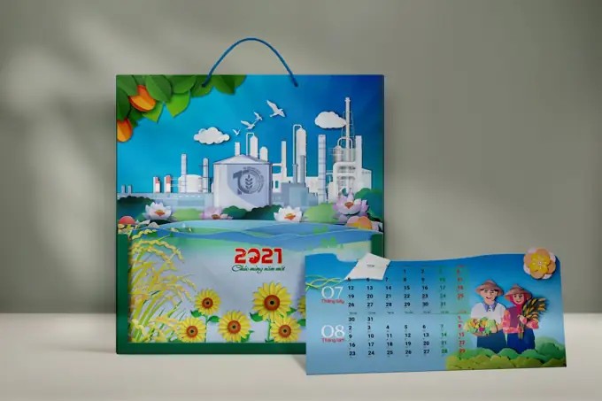 Calendar design Phân bón Cà Mau