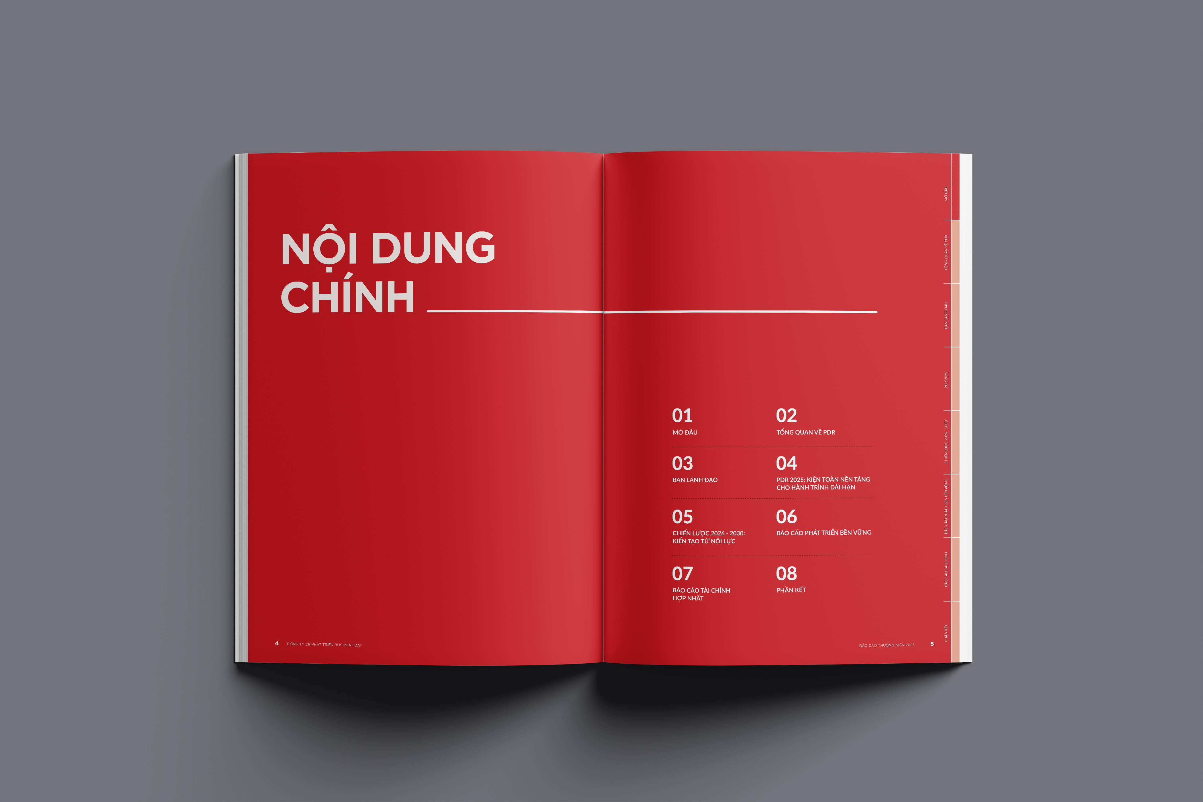 Thiết kế báo cáo thường niên PDR 2025 – trang nội dung 1