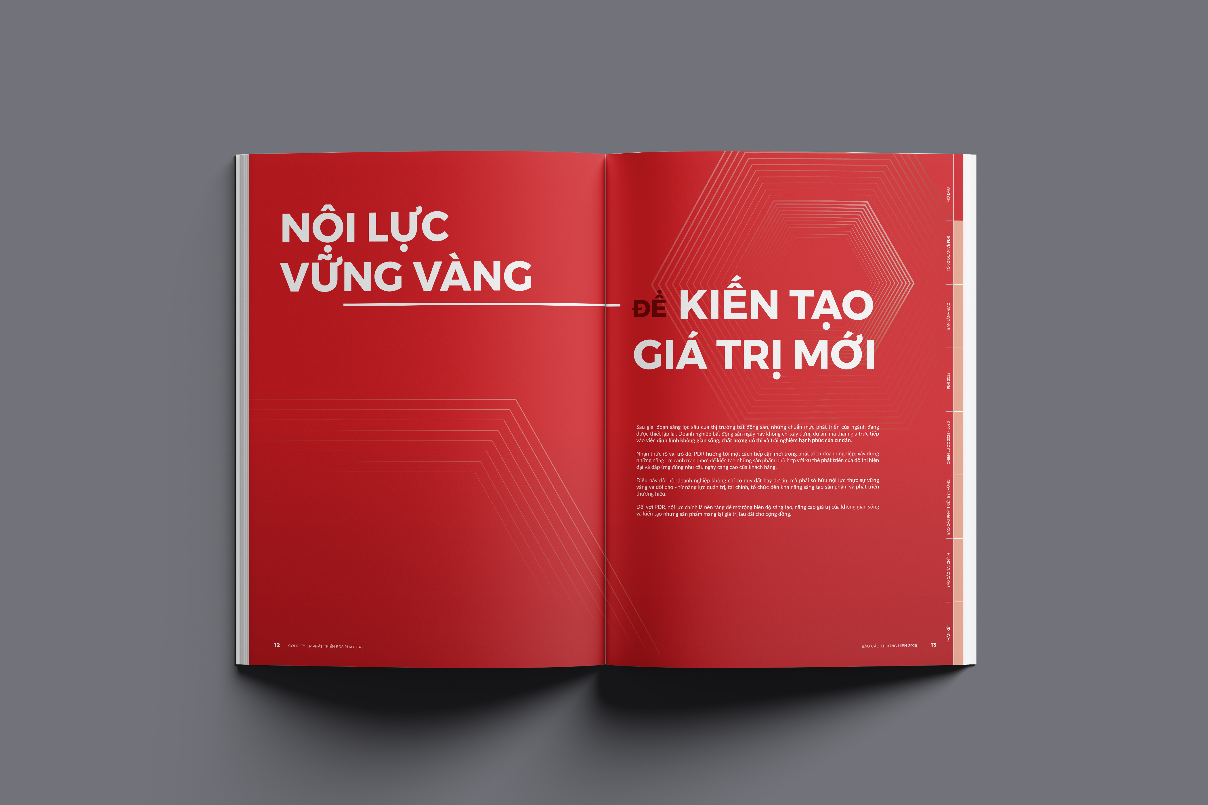Thiết kế báo cáo thường niên PDR 2025 – trang nội dung 2