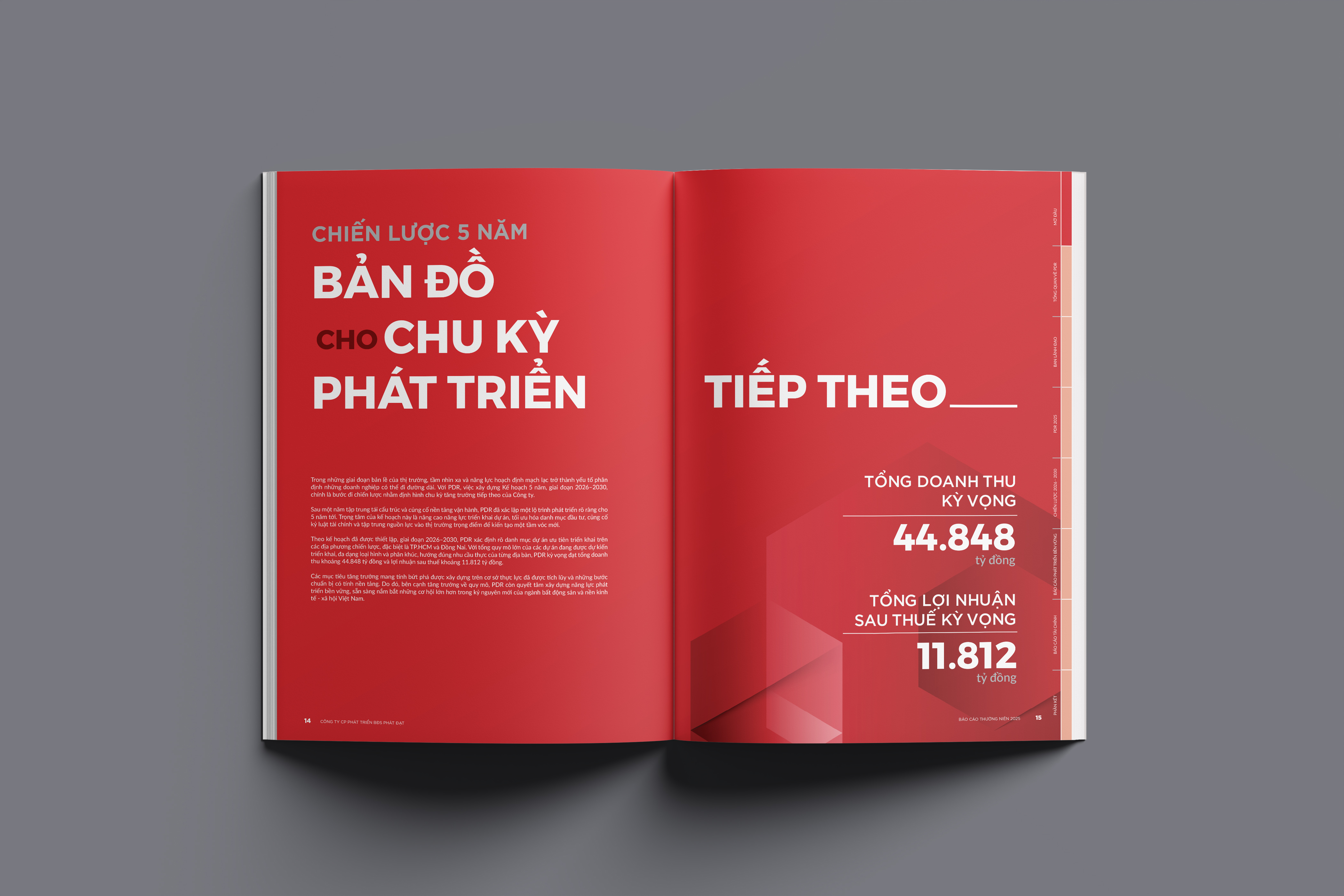 Thiết kế báo cáo thường niên PDR 2025 – trang nội dung 4