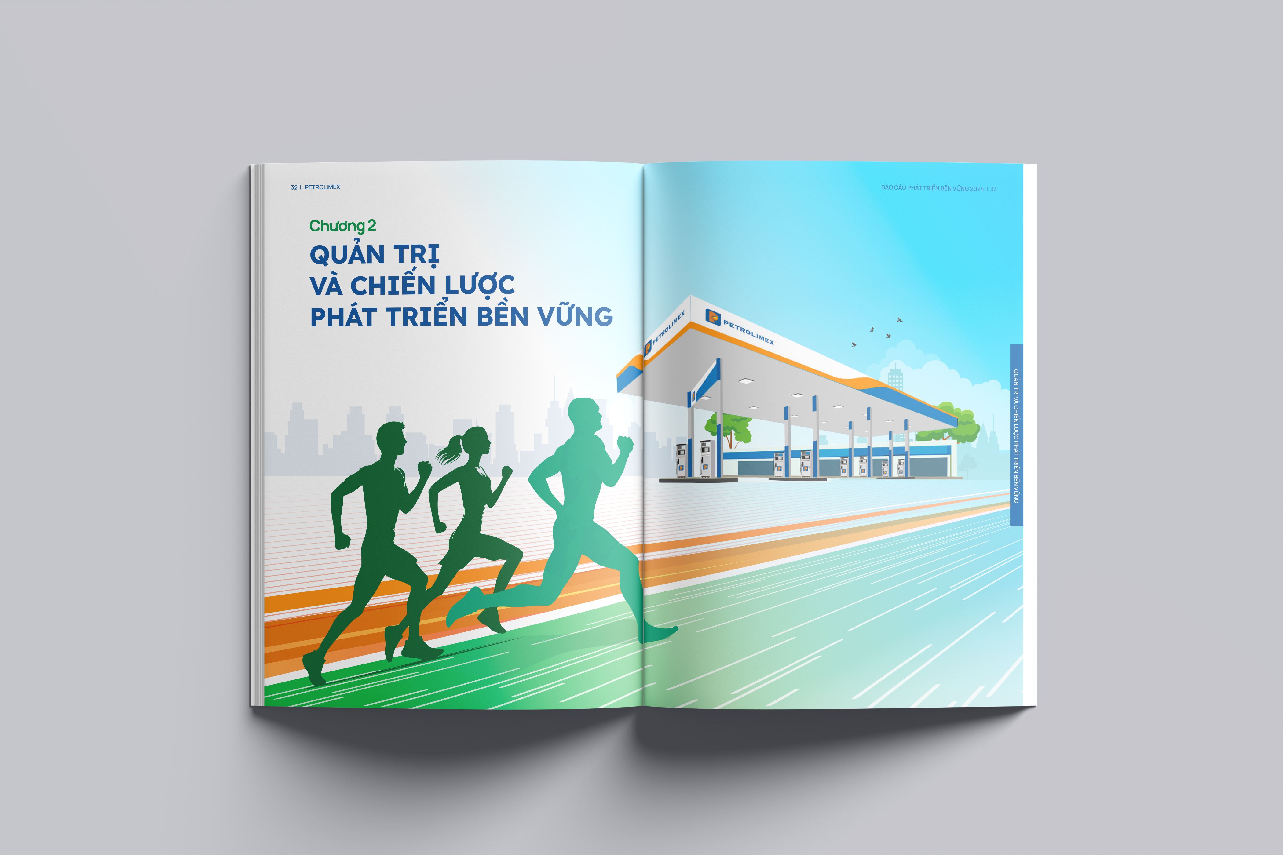Báo cáo phát triển bền vững Petrolimex 2024 – thiết kế nội dung 2